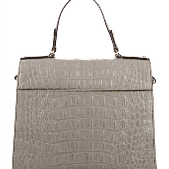 Kate Spade New York Embossed Leather Top Handle Bag - Grey  Kate Spade. Gray embossed leather satchel